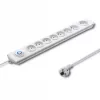 Protezione da sovratensione Qoltec 50293 bianco 8 prese AC 230 V