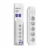 Prolunga elettrica Qoltec 50276 1,8 m 5 prese AC per interni bianco