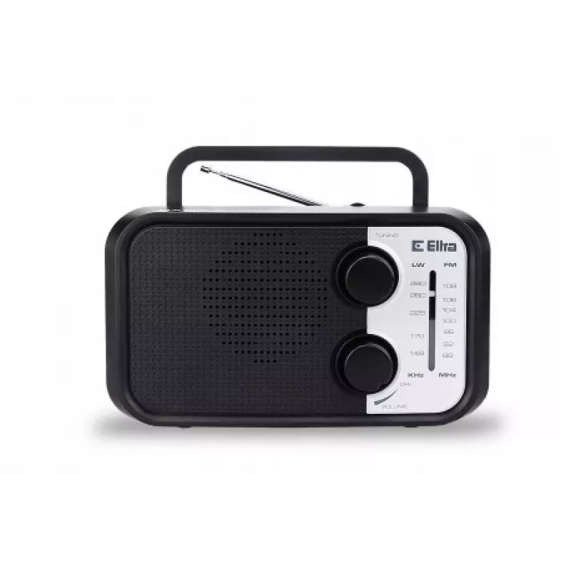 Radio portatile Eltra DANA nera – ricevitore FM/AM, design compatto