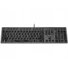 Tastiera A4Tech con filo FX60H USB QWERTY – Full-Size 100%, retroilluminata bianco, grigio, hub USB