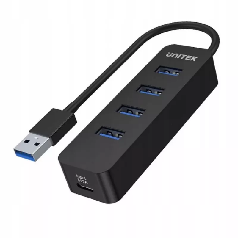 UNITEK uHUB Q4 USB 3.2 Gen 1 (3.1 Gen 1) Type-A 5000 Mbit/s nero