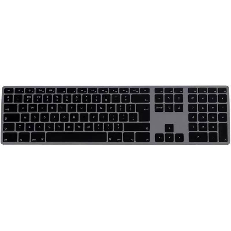 Matias FK318B-UK Aluminium Mac Hub 2xUSB Space Gray — Tastiera meccanica compatibile Mac con hub USB integrato