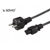 Cavo di alimentazione SAVIO CL-67 1,2 m H03VV-F 3×0,75 mm² IEC C su CEE7/7 nero