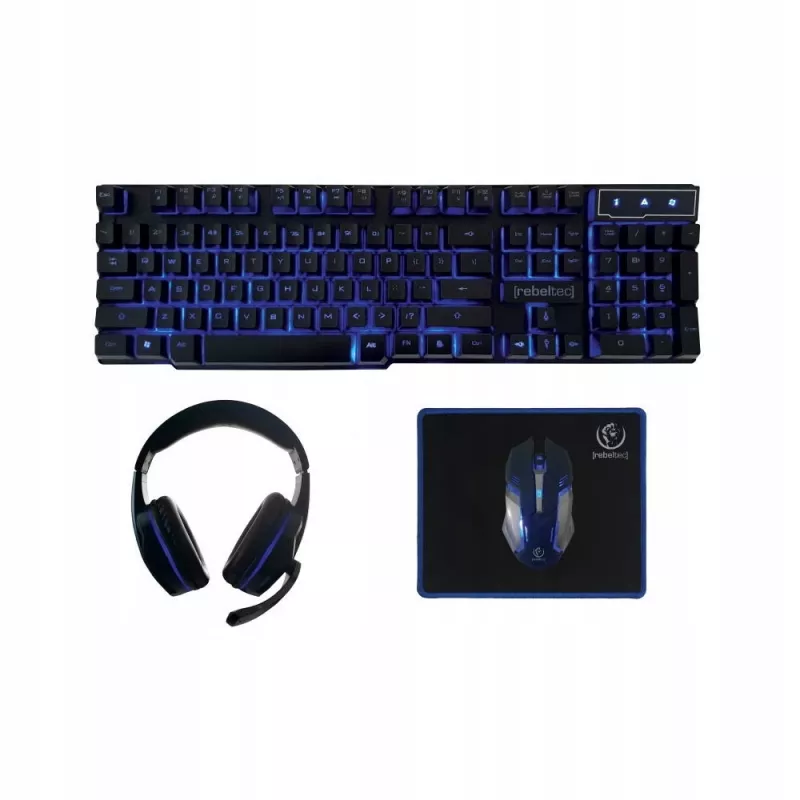 Tastiera e mouse inclusi Rebeltec SHERMAN Gaming USB QZERTY inglese nero