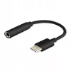 Adattatore per cavo SAVIO AK-35/B USB Type-C (3.1) maschio su jack 3,5 mm femmina, nero