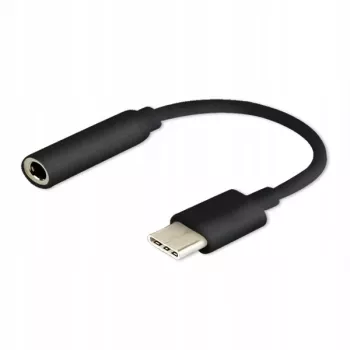Adattatore per cavo SAVIO AK-35/B USB Type-C (3.1) maschio su jack 3,5 mm femmina, nero