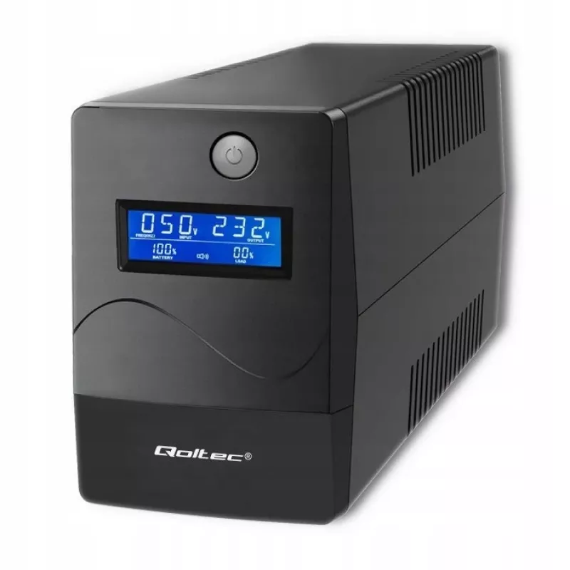 Qoltec Monolith UPS doppia conversione Online 0,65 kVA 360 W 2 prese AC