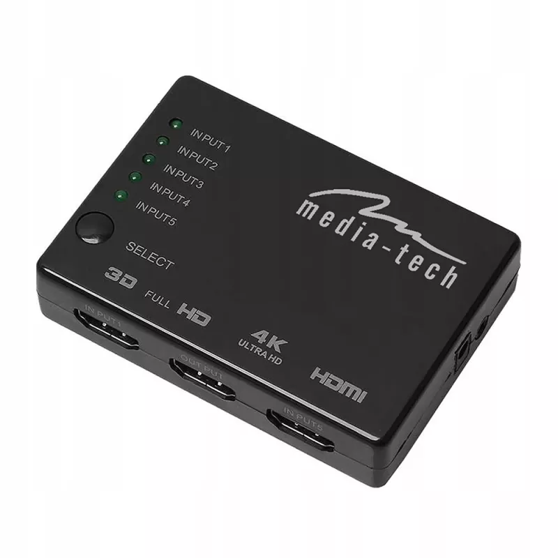 Media-Tech MT5207 Switch HDMI 5x, 4K