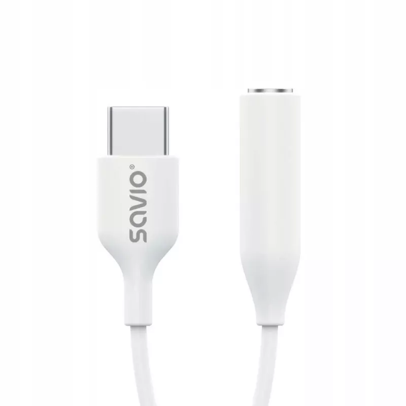 Adattatore audio USB Type 3.1 C (M) – Jack 3,5mm (F) bianco SAVIO AK-52
