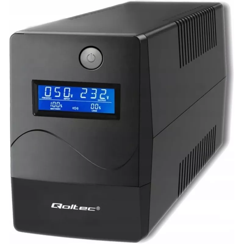 Qoltec Monolith UPS (gruppo di continuità) doppia conversione (Online) 0,45 kVA 240 W 2 prese
