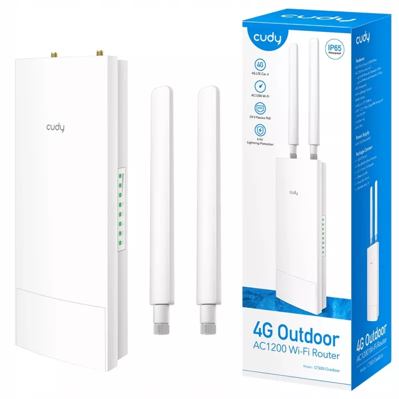Cudy LT500 router wireless Fast Ethernet dual-band (2,4 GHz / 5 GHz) 4G bianco