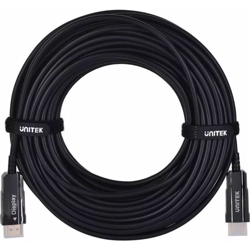 Unitek C11072BK-20M cavo HDMI 2.0 AOC in fibra ottica 20 m, 4K 60 Hz, nero