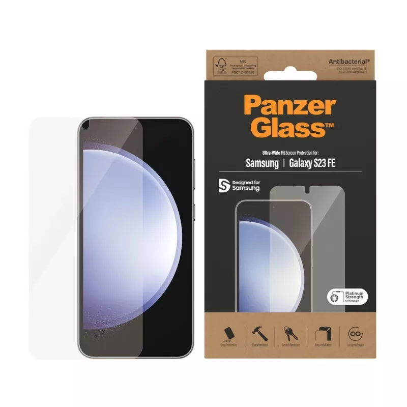 PanzerGlass ® Pellicola protettiva per display Samsung Galaxy S23 FE | Ultra-Wide Fit
