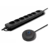 Protezione da sovratensione Qoltec 50171 nero 7 prese AC 230V 1,5m
