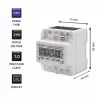 Contatore di energia elettronico trifase QOLTEC 50900 400V LCD 4P