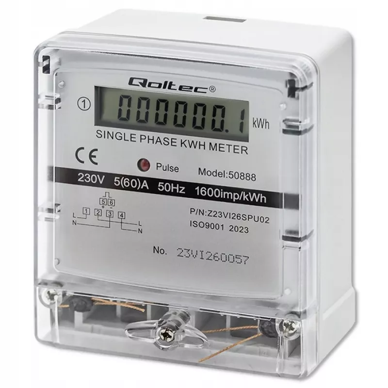Contatore elettronico monofase del consumo energetico 230V LDC