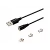 Cavo USB Savio CL-152 1 m USB 2.0 USB C Micro USB A/Lightning nero
