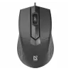 Mouse ottico con filo per destrimani DEFENDER Optimum MB-270, 1000 DPI, USB Type-A, 3 tasti, nero, cavo 1,5 m