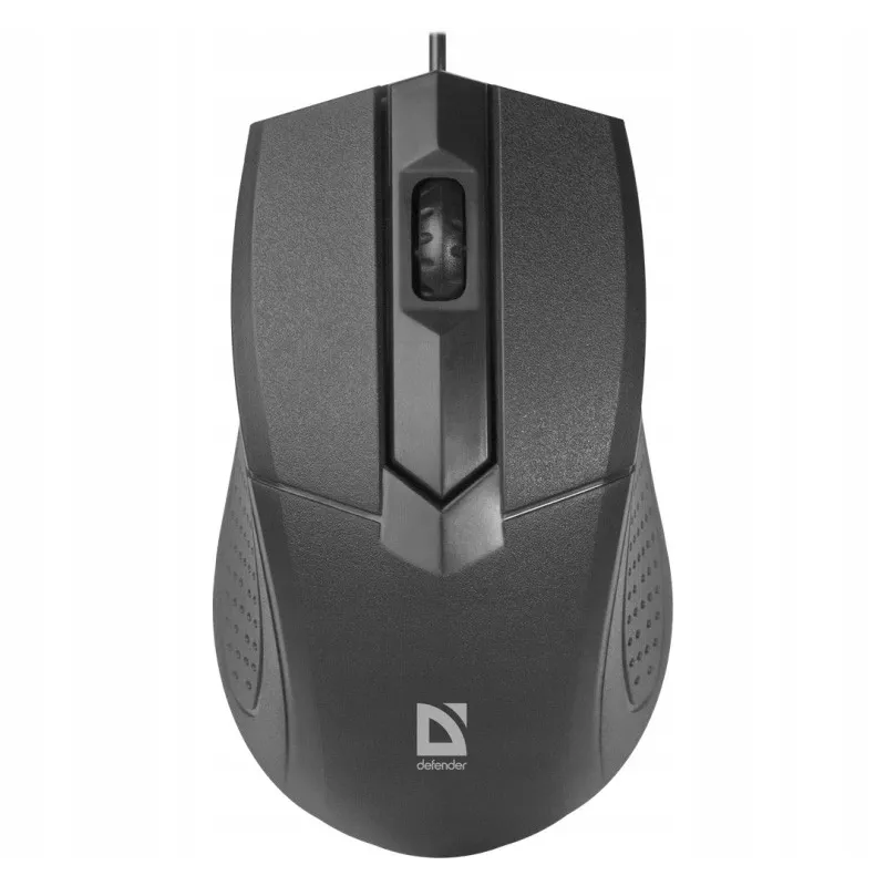 Mouse ottico con filo per destrimani DEFENDER Optimum MB-270, 1000 DPI, USB Type-A, 3 tasti, nero, cavo 1,5 m