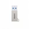 Unitek A1034NI adattatore da USB-A maschio a USB-C femmina, USB 3.1 Gen1, argento