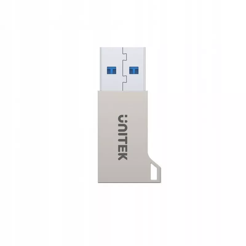 Unitek A1034NI adattatore da USB-A maschio a USB-C femmina, USB 3.1 Gen1, argento