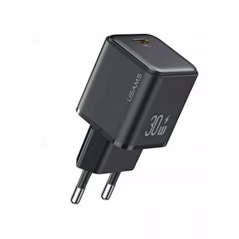 usams caricabatterie USB-C PD 3.0 CC186TC01 30W ricarica rapida, nero