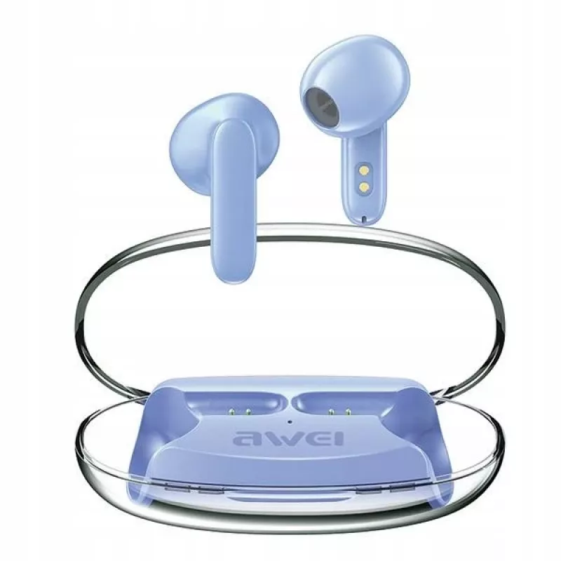 Cuffie Awei T85 Bluetooth 5.3 ENC TWS blu
