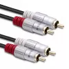 Qoltec 52338 cavo audio, 2 x RCA maschio a 2 x RCA maschio, 3 m, nero