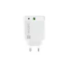 Caricabatterie rapido da parete NATEC RIBERA 12V 20W USB-C PD 3.0 + USB-A Samsung AFC bianco