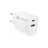 Caricabatterie rapido da parete NATEC RIBERA 12V 20W USB-C PD 3.0 + USB-A Samsung AFC bianco