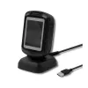 Lettore di codici a barre fisso 1D/2D QOLTEC 50864, sensore LED, USB (con cavo), nero, 145×85×80 mm