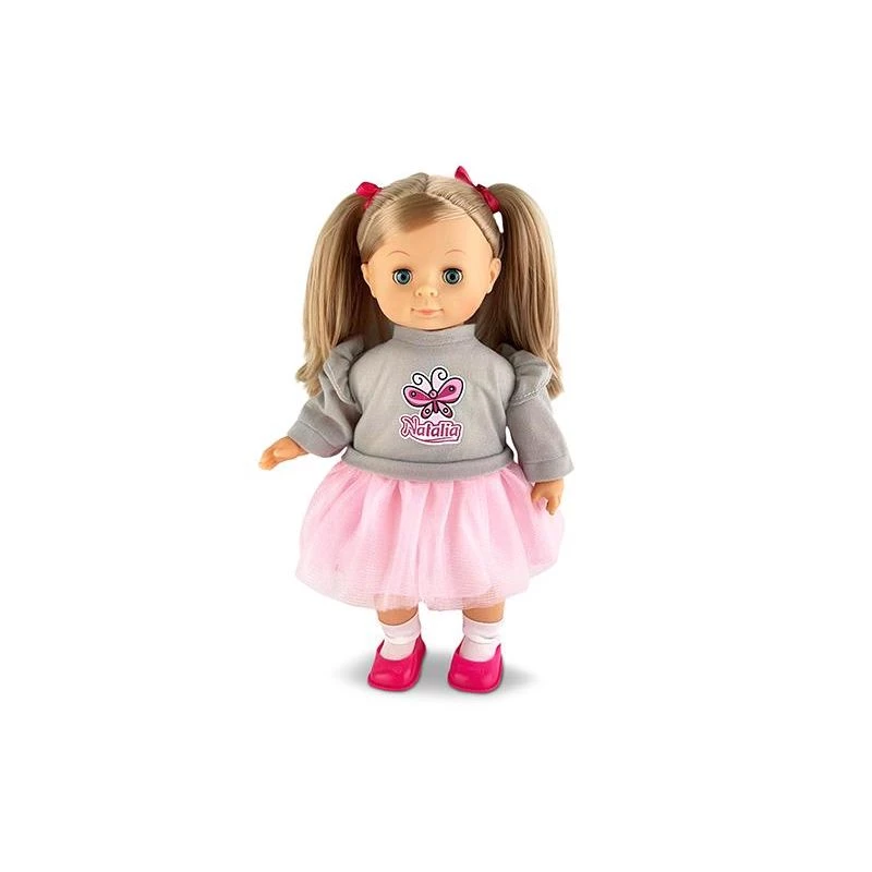 Bambola Natalia parlante polacco con trecce 39cm Artyk