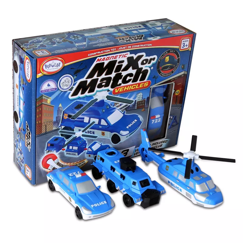Set veicoli Popular Playthings Mix or Match Vehicles Police