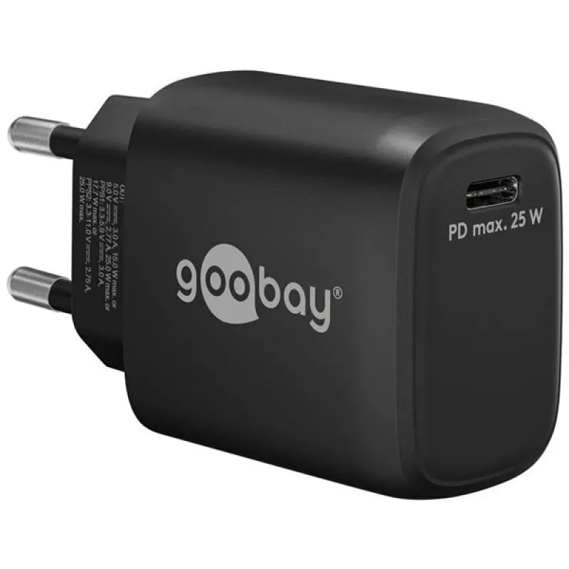 Goobay 65367 caricabatterie interno AC per laptop smartphone tablet nero
