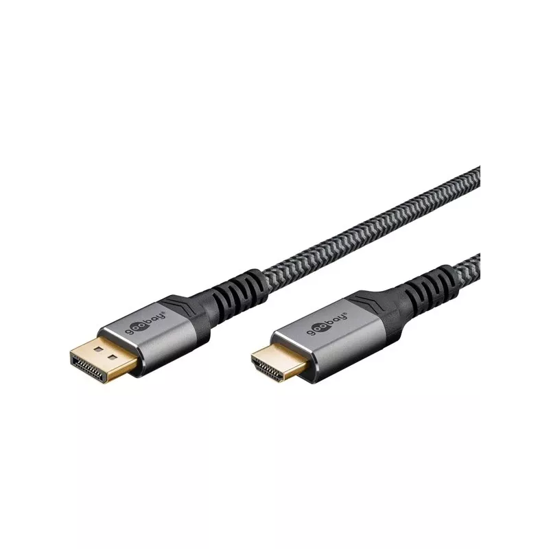 Goobay 65268 Adattatore cavo video 1 m DisplayPort HDMI grigio (65268)