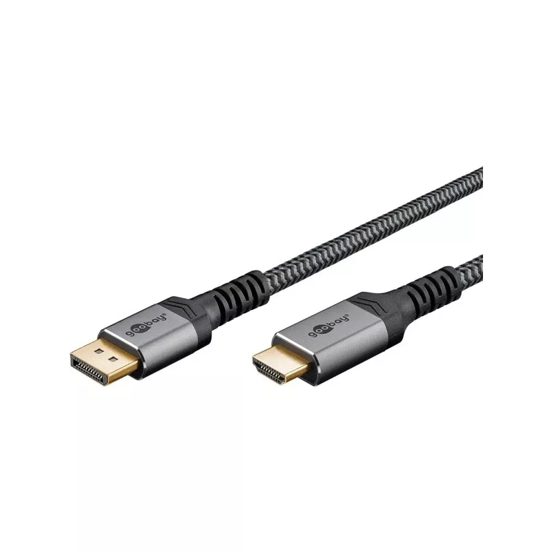 Goobay 65269 Adattatore cavo video 2 m DisplayPort HDMI grigio (65269)