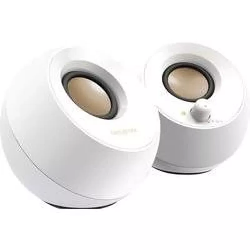 Creative Pebble 2.0 altoparlanti stereo da scrivania, bianco