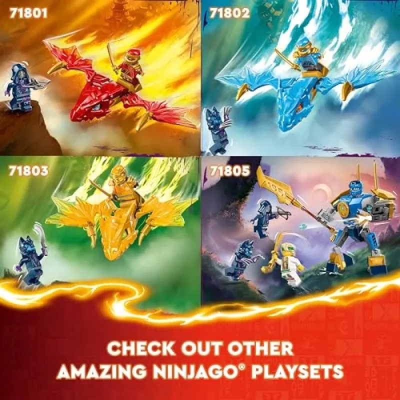 LEGO NINJAGO Mech da battaglia di Arin action figure giocattolo ninja per ragazzi e ragazze da 4 anni, set Dragons Rising con minifigure Arin e mini-kata