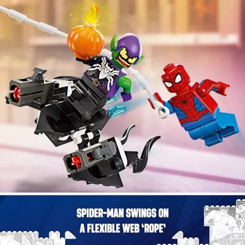 LEGO Marvel 76279 Spider-Man auto da corsa e Venom Green Goblin set di costruzioni
