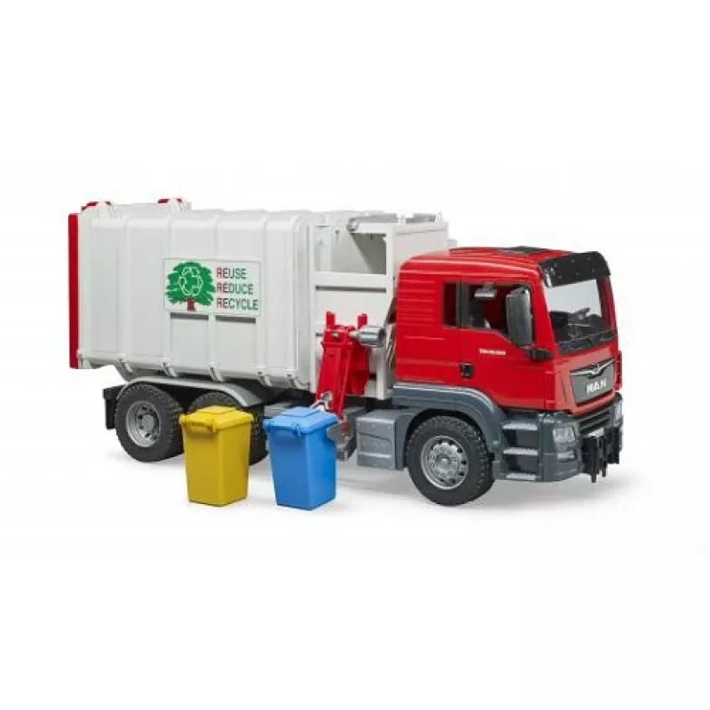 Bruder Man camion compattatore a caricamento laterale 2-4 - età 5-7