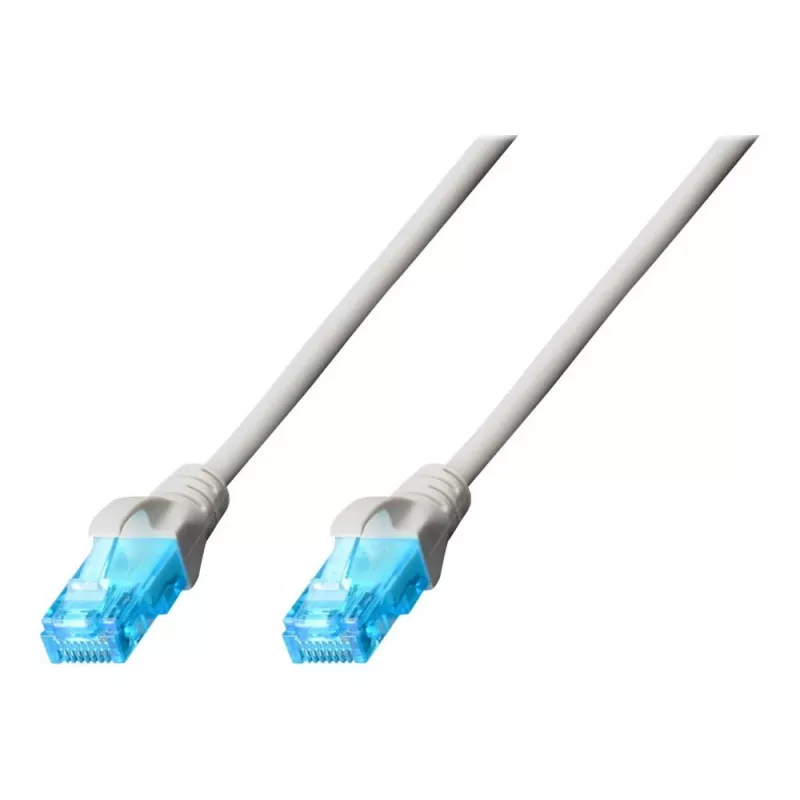DIGITUS - cavo patch - RJ-45 (M) a RJ-45 (M) - 25 m - UTP - CAT 5e - schermato, Snagless - grigio