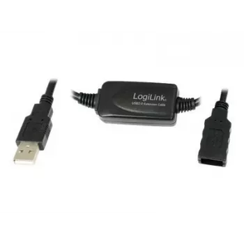 Cavo USB LogiLink UA0143 USB 2.0 connettore maschio USB-A a femmina 10,00 m nero