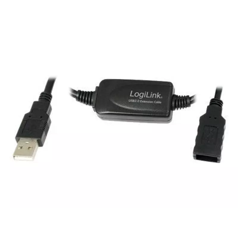 Cavo USB LogiLink UA0143 USB 2.0 connettore maschio USB-A a femmina 10,00 m nero