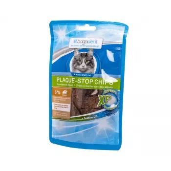 bogar Bogadent Plaque-stop Chips pollo 50 g — snack per l'igiene dentale di gatti adulti, senza cereali e glutine