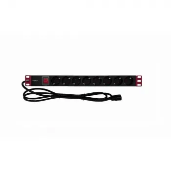 Ciabatta per rack TECHLY 365733 1U — 8× prese Schuko, cavo 2 m