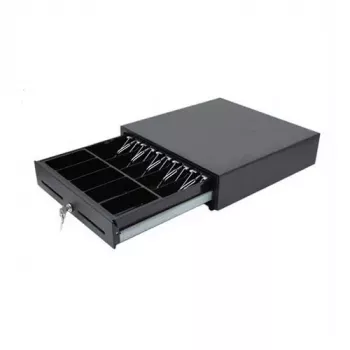 TCS HS-410A 410 (L) x 415 (P) x 100/114 (A) mm 8 monete/4 banconote (pinza in filo metallico) DC24V con RJ11, microinterruttore con due vani portamedia di serie. (HS-410A)