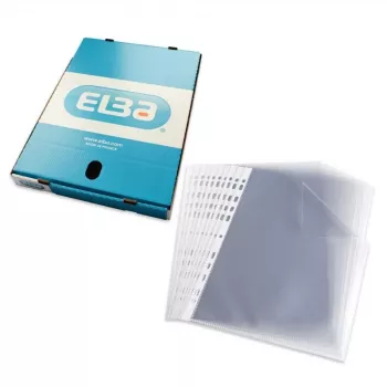 Buste trasparenti ELBA A4, PP 0,08 mm, cristallo trasparente, foratura universale (971508)
