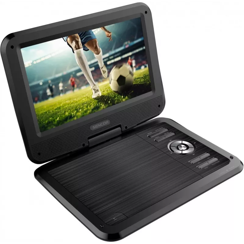 SENCOR SPV 2105 lettore DVD portatile da 10,1 pollici con USB/SD, schermo orientabile, adattatore per auto