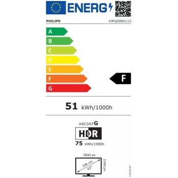 Philips 43PQS9001/12 TV Smart LED 4K UHD 43 inch con Dolby Vision e Dolby Atmos