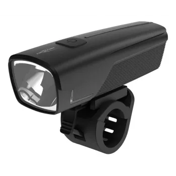 ANSMANN 1600-0524 Luce anteriore LED per bici, 50 lx, 2600 mAh, 2 W, nero